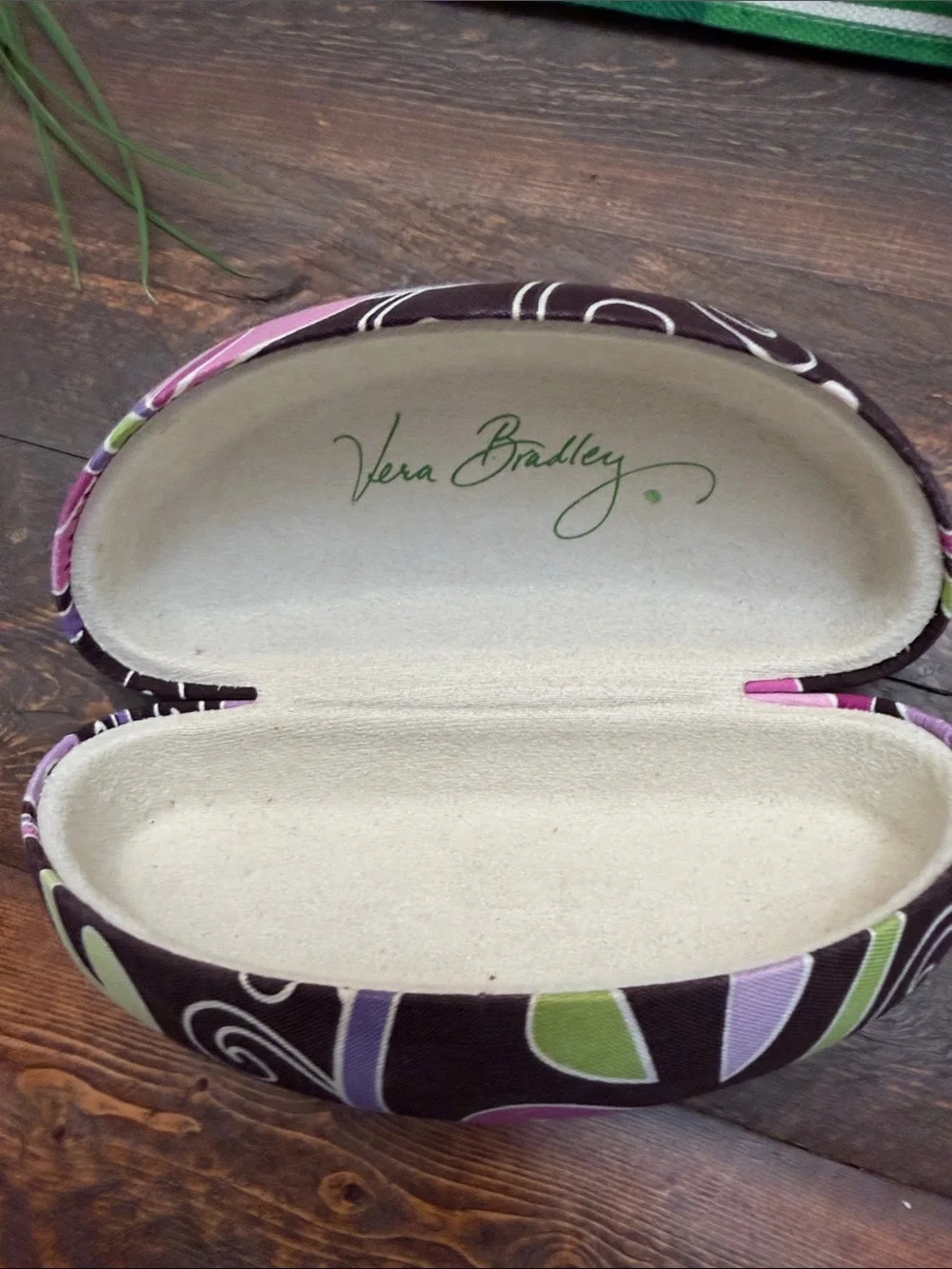 🩷 👓 Vera Bradley Purple Punch Floral Hard Clamshell Eyeglass glasses Case🩷👓 EUC